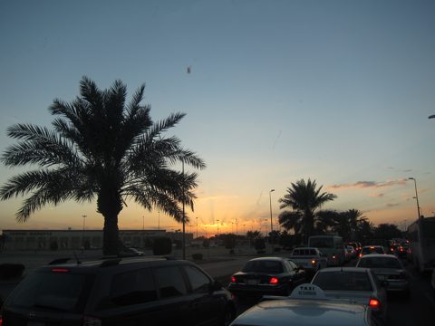 Sunset over the Dammam waterfront